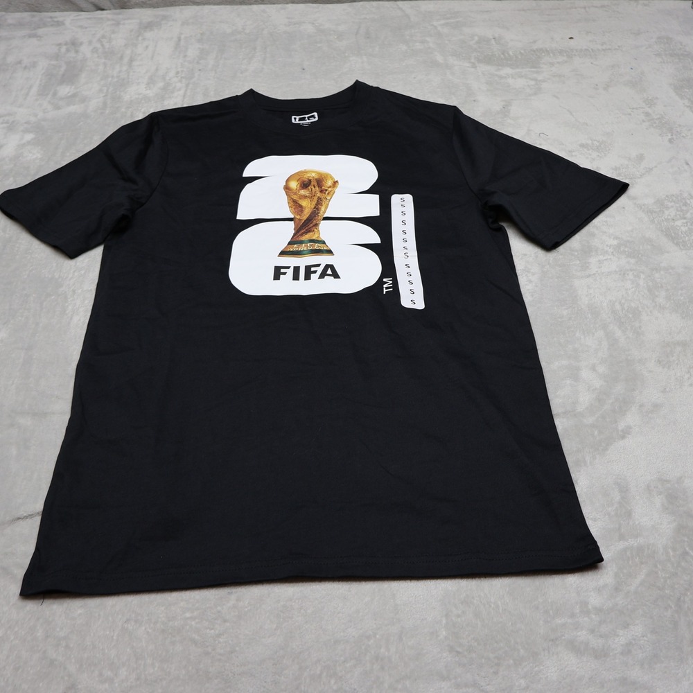 FIFA Shirt Mens Small Black 2026 World Cup Graphic Tee Football Athletic NEW